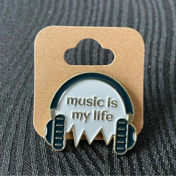 $ 5 bundled -  Music Is My Life Enamel Pin - Picture 1 of 1